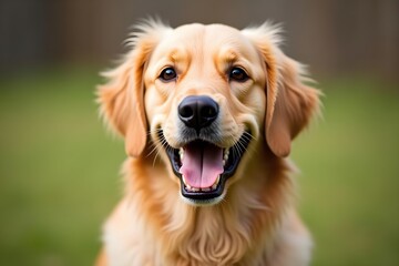 Portrait of a Loyal Golden Retriever with a Joyful Expression
