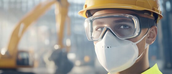 Construction Worker in Protective Gear