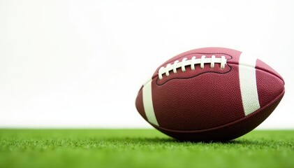 Obraz premium American football, perfectly centered, against pure white , play, field, laces