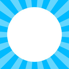 背景素材　ポップな放射線状の背景　円形のフレーム