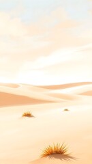 Serene Desert Dunes at Sunrise
