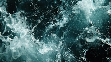 Ocean Waves Texture Deep Blue Water Background