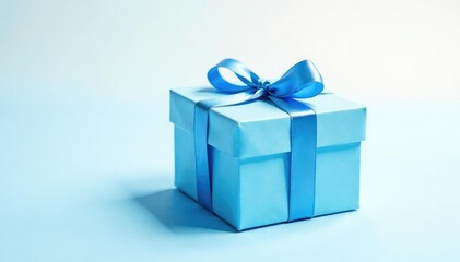 Subtle blue gift box repeat, watercolor effect, design, artistic