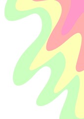 abstract colorful background wave and curve simple pink green white