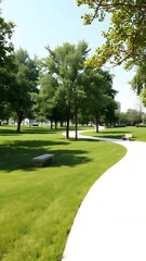 Obraz premium Serene Park Landscape on a Sunny Day