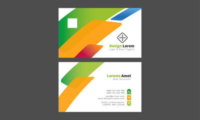 professional corporate business card design template. Visiting card for corporate print. Modern and simple business card template.
