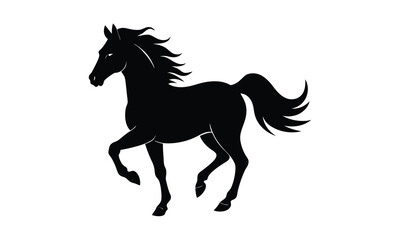 Horse Silhouette Galloping Gracefully