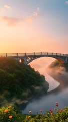 Serene Sunrise Over Tranquil River