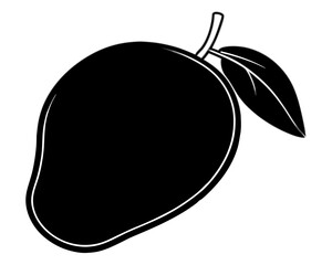 creative mango silhouette vector illustration isolated on white background
