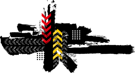 Grunge Racing Elements in Motion