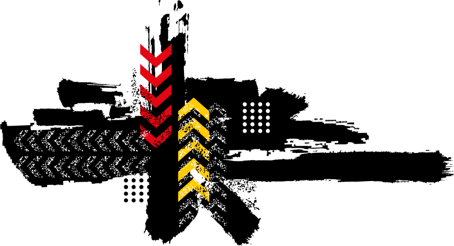 Grunge Racing Elements in Motion