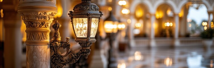 Luxurious and Elegant Interior or Exterior Space with Ornate Design Elements and High-End Materials Showcasing Opulence, Sophistication, and Craftsmanship for Aspirational Lifestyle Imagery