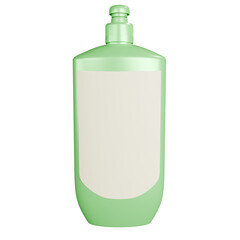 green bottle isolated on white