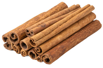 cinnamon sticks on transparent background