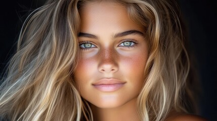 Fototapeta premium Radiant woman with healthy glow