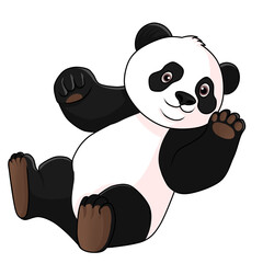 panda bear with a bow