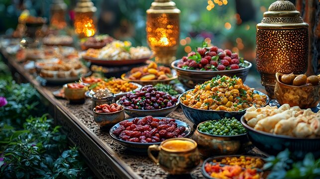 Outdoor Middle Eastern Buffet Feast