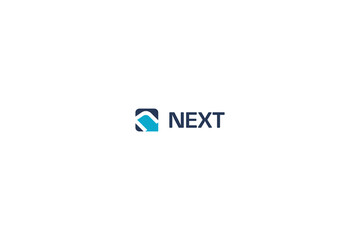 Letter N modern technological direction minimal logo 