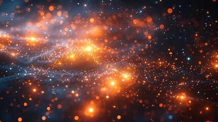 Obraz premium Cosmic Dust Nebula Galaxy Space Starry Night