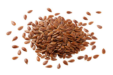 flaxseeds on transparent background