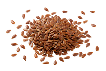 flaxseeds on transparent background