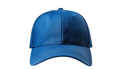 Blue baseball cap on transparent background, perfect for mockups