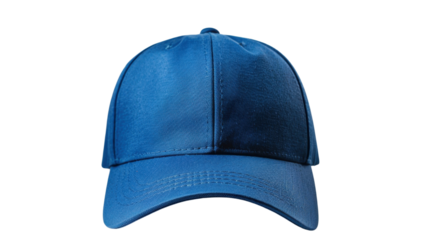 Blue baseball cap on transparent background, perfect for mockups