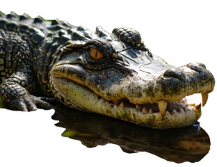 Obraz premium crocodile head isolated on white background