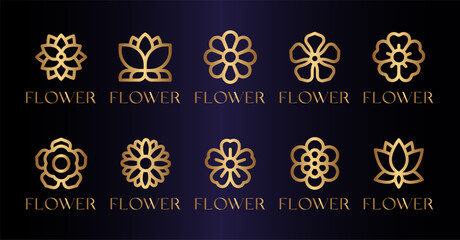 Flower logo collection