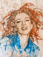 Sandy Portrait of a Woman