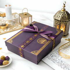 Eid Gift Box and Coffee Pot Top Side

