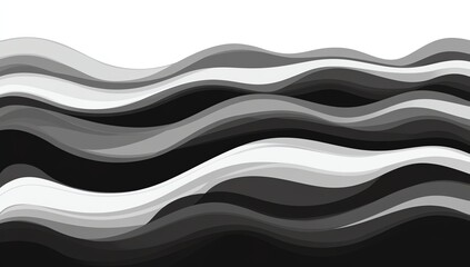 Obraz premium Abstract Flowing Wave Background in Gray and White Minimalist Design
