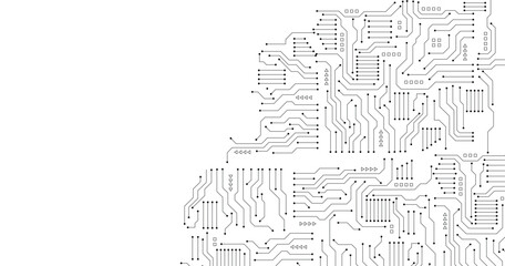 Abstract circuit board technology background. 