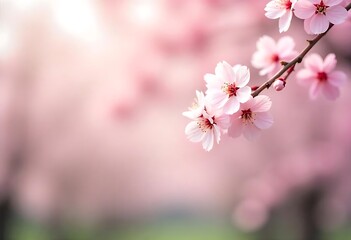Obraz premium Generative AI Blossoming Beauty A Close-Up View of Cherry Blossoms in Spring