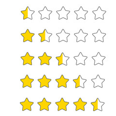 Star Rating vector, Review and Score Visualization Set