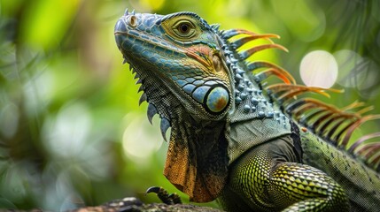 Fototapeta premium Exotic wildlife in Costa Ricaâ€™s tropical rainforest.