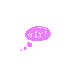 Swear word speech bubble vector