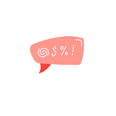 Swear word speech bubble vector