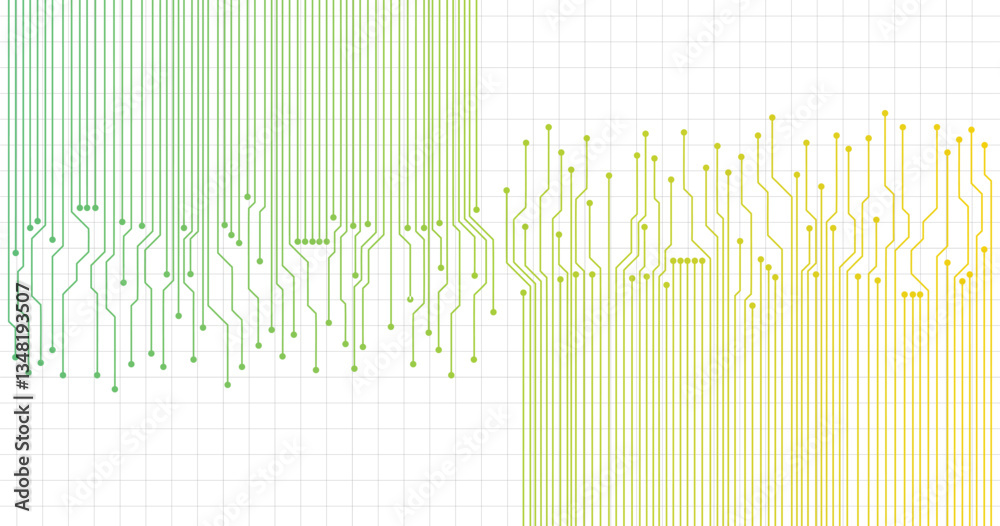 Poster abstract technological background made of different element printed circuit board.
