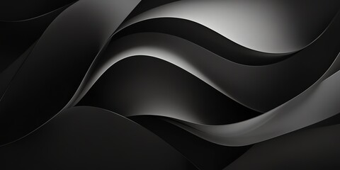 Obraz premium Abstract Black and Silver Wavy Lines Background for Modern Designs