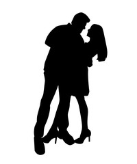 Silhouette of True Love: A Romantic Embrace