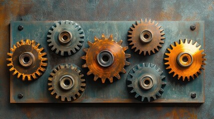 Rustic Gears: A Mechanical Masterpiece