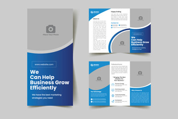 Modern trifold business brochure template