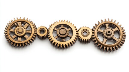 Interlocking Bronze Gears: Teamwork and Precision