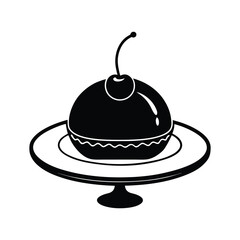 chocolate cake with cherry