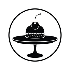 chocolate cake with cherry