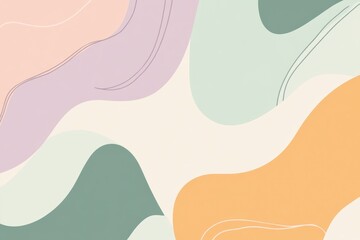 70s-Inspired Pastel Abstract Design