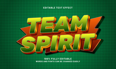 Obraz premium team spirit editable text effect with a sport and team text style