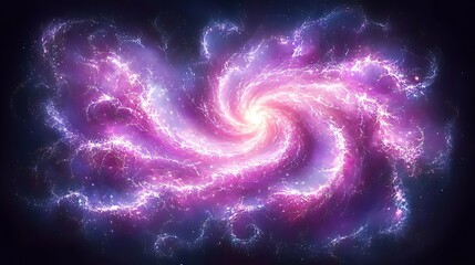 A swirling cosmic galaxy filled with vibrant colors and stardust