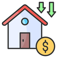 Depreciation  Icon Element For Design